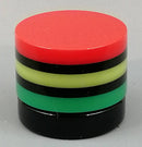 5ml Black Glass Container with Acrylic w/Rasta Inlay Top by PhattPiggie