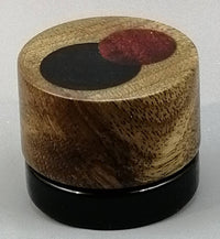 5ml Black Glass Container with Walnut/Padauk/Wenge Top by PhattPiggie