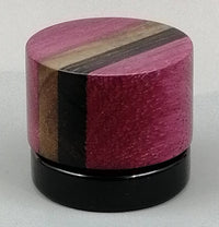 5ml Black Glass Container with Wenge/Purple Heart/Walnut Top by PhattPiggie