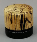 5ml Black Glass Container with Spalted Beech Top by PhattPiggie