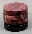 5ml Black Glass Container with Purple Heart w/Black Accents Top by PhattPiggie