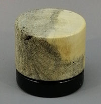 5ml Black Glass Container with Buckeye Burl Top by PhattPiggie