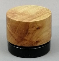 5ml Black Glass Container with Applewood Top by PhattPiggie